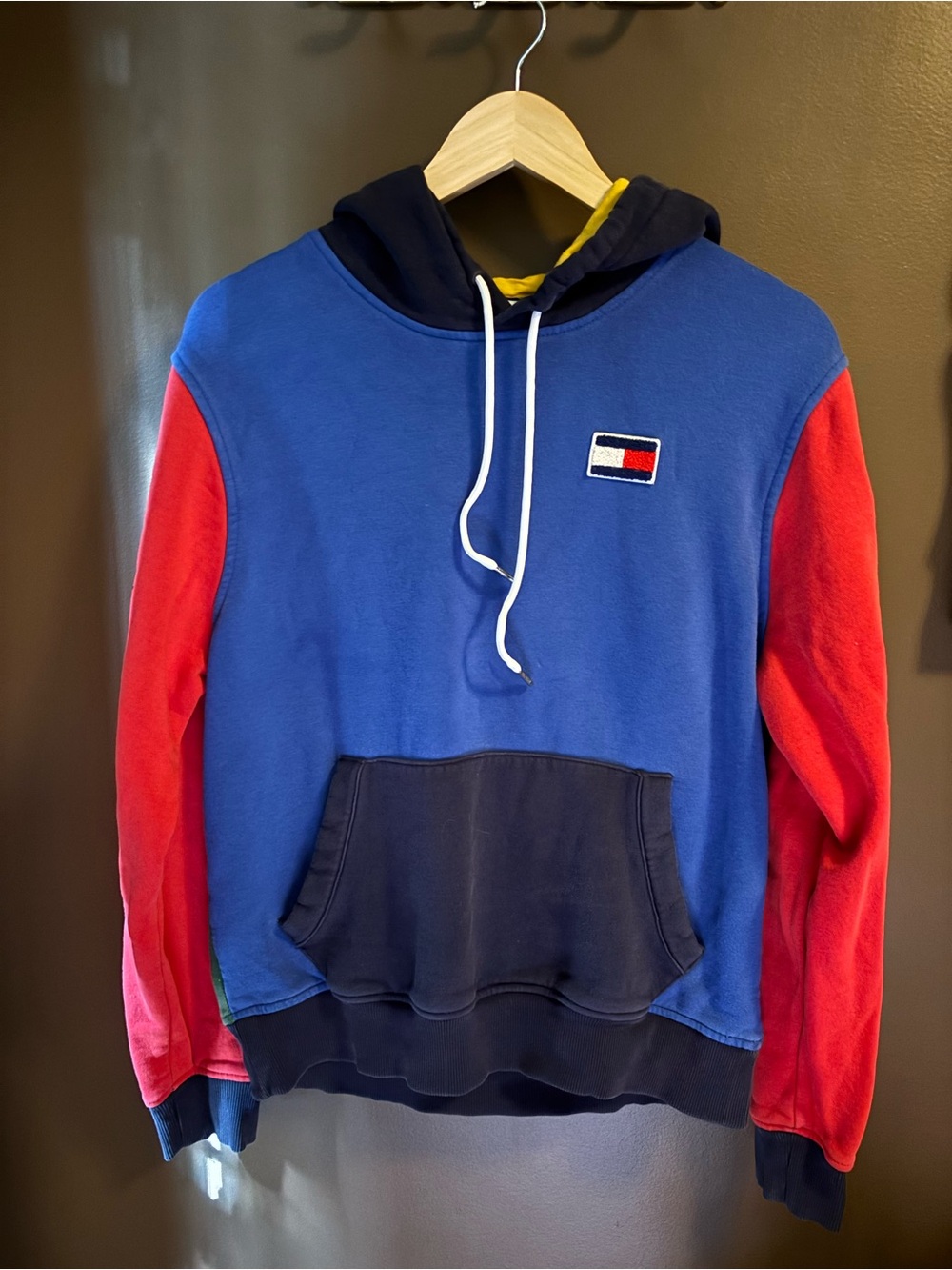 Tommy Hilfiger Blue, Red & Navy Colorblock Hoodie